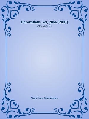 Decorations Act, 2064 (2007)